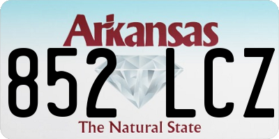 AR license plate 852LCZ