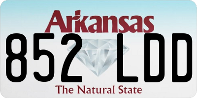 AR license plate 852LDD