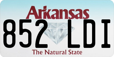 AR license plate 852LDI
