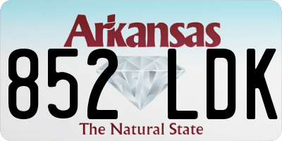 AR license plate 852LDK