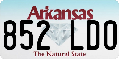 AR license plate 852LDO