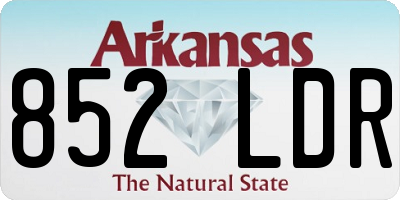 AR license plate 852LDR