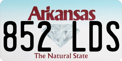 AR license plate 852LDS