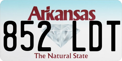 AR license plate 852LDT