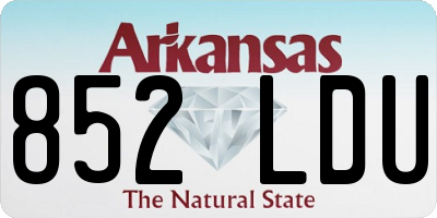 AR license plate 852LDU