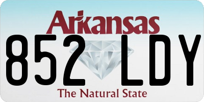 AR license plate 852LDY