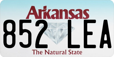 AR license plate 852LEA