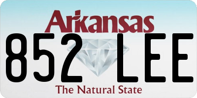 AR license plate 852LEE