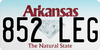 AR license plate 852LEG