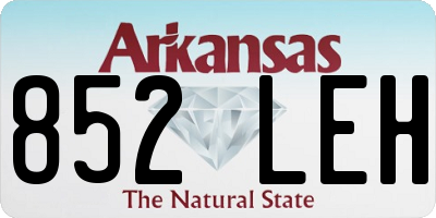 AR license plate 852LEH