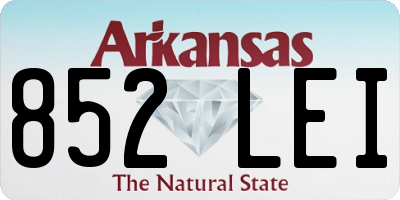 AR license plate 852LEI