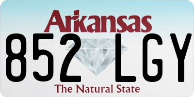 AR license plate 852LGY