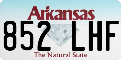 AR license plate 852LHF