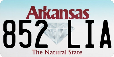 AR license plate 852LIA