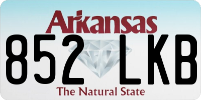 AR license plate 852LKB