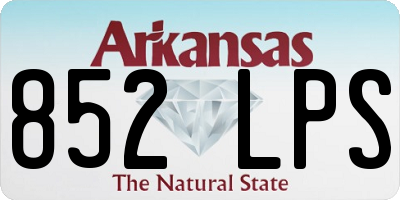 AR license plate 852LPS