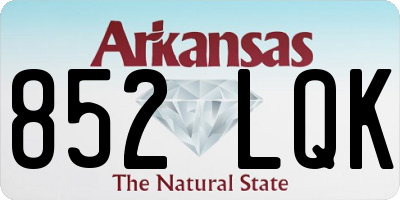 AR license plate 852LQK