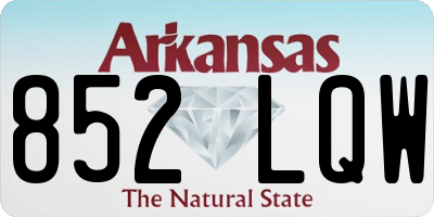 AR license plate 852LQW