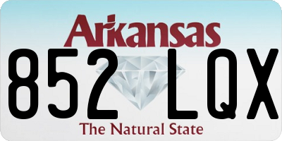 AR license plate 852LQX