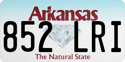 AR license plate 852LRI