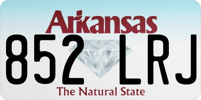 AR license plate 852LRJ