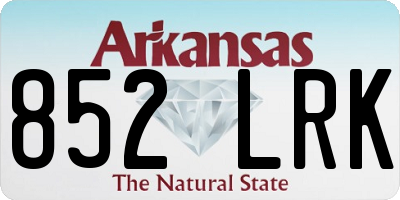 AR license plate 852LRK