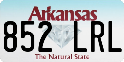 AR license plate 852LRL