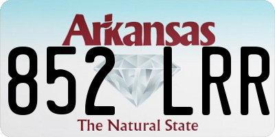 AR license plate 852LRR