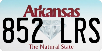 AR license plate 852LRS