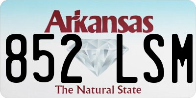 AR license plate 852LSM
