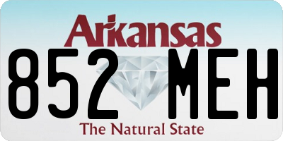 AR license plate 852MEH