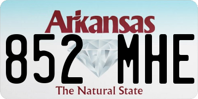 AR license plate 852MHE