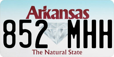 AR license plate 852MHH