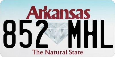 AR license plate 852MHL