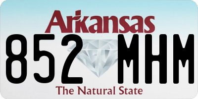 AR license plate 852MHM