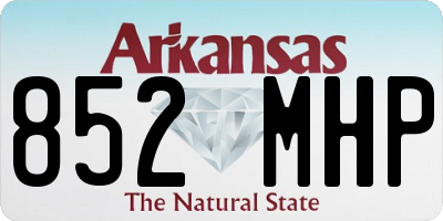 AR license plate 852MHP