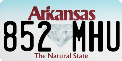 AR license plate 852MHU