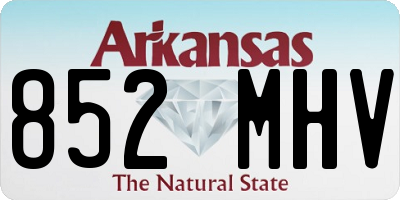 AR license plate 852MHV