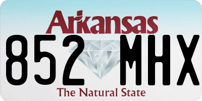 AR license plate 852MHX