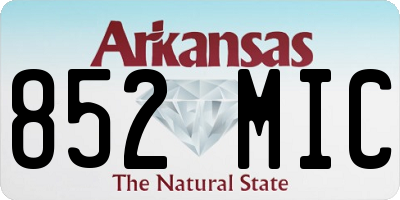 AR license plate 852MIC