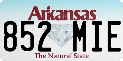 AR license plate 852MIE