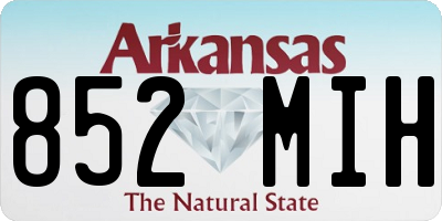 AR license plate 852MIH