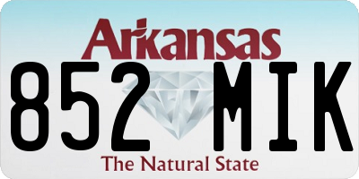 AR license plate 852MIK