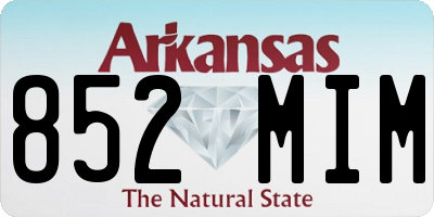 AR license plate 852MIM