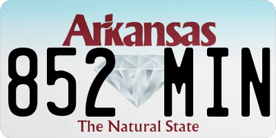 AR license plate 852MIN