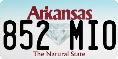 AR license plate 852MIO