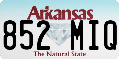 AR license plate 852MIQ
