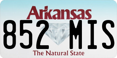 AR license plate 852MIS