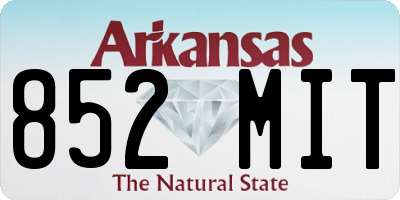 AR license plate 852MIT