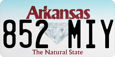 AR license plate 852MIY
